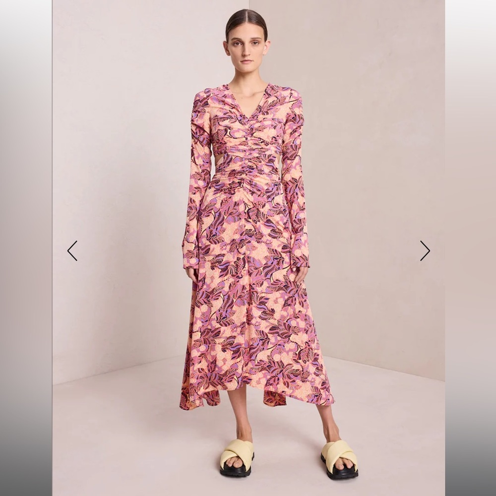 A.L.C. Mona Silk Midi Dress - size 6.
